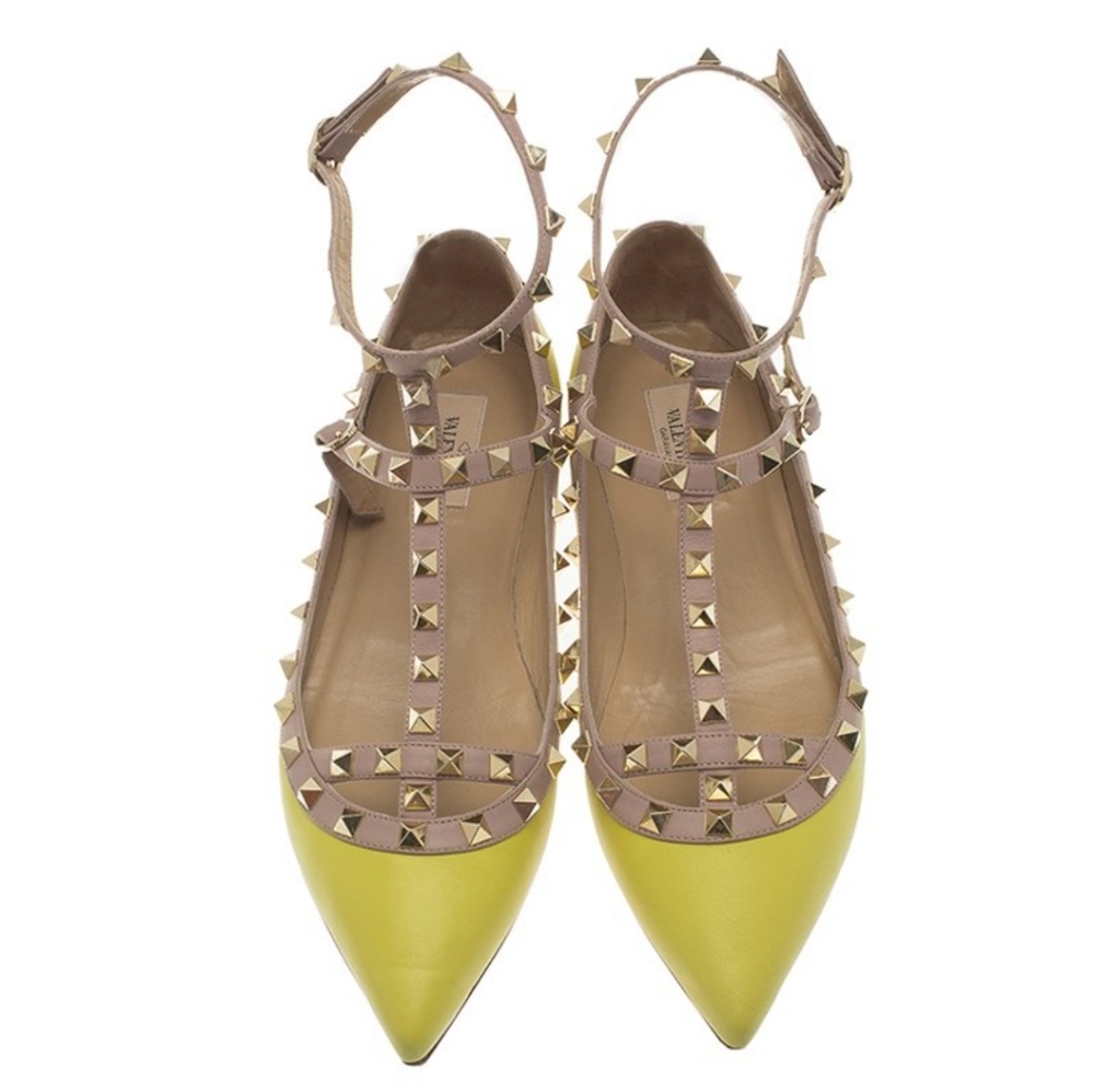 Valentino Garavani Rockstud Caged Ballerina Flats